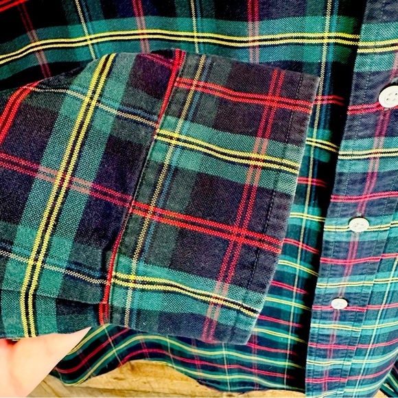 Vintage 90’s Polo by Ralph Lauren Langston Cotton Button Up W Embroidered Crest - Picture 6 of 6